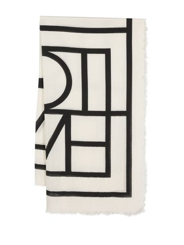 Monogram Organic Cotton Sarong - Toteme - Modalova