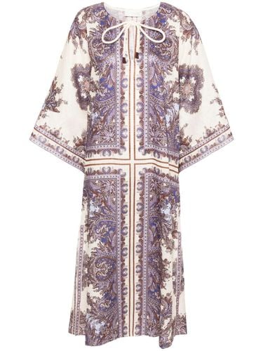 Paisley Print Linen Midi Dress - Zimmermann - Modalova