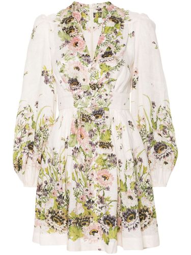 Floral Print Linen Mini Dress - Zimmermann - Modalova