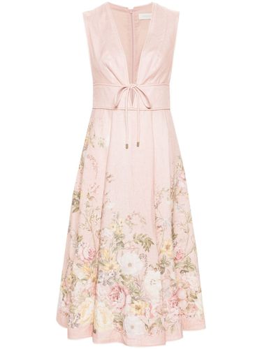 Floral Print Linen Midi Dress - Zimmermann - Modalova