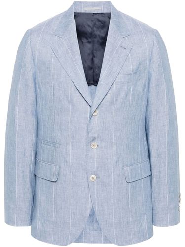 Linen Pinstriped Blazer Jacket - Brunello Cucinelli - Modalova