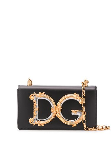 Dg Girls Leather Shoulder Bag - Dolce & Gabbana - Modalova