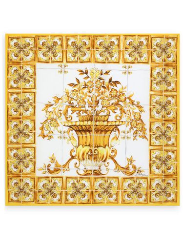 Maiolica Print Silk Foulard - Dolce & Gabbana - Modalova