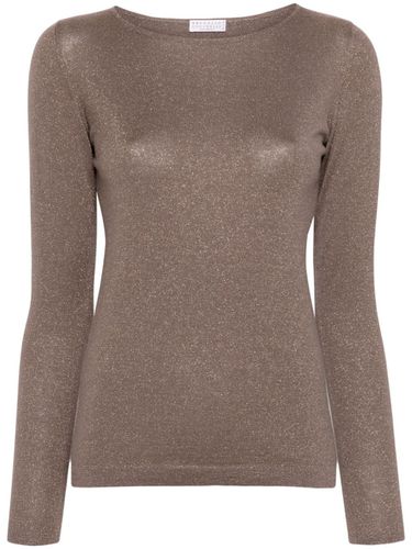 Cashmere And Silk Blend Boatneck Sweater - Brunello Cucinelli - Modalova