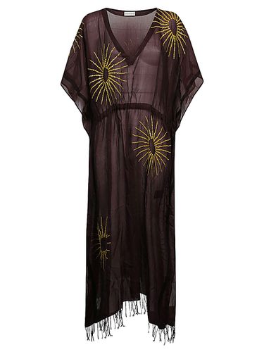 Cotton And Silk Embroidered Kaftan - Dries Van Noten - Modalova