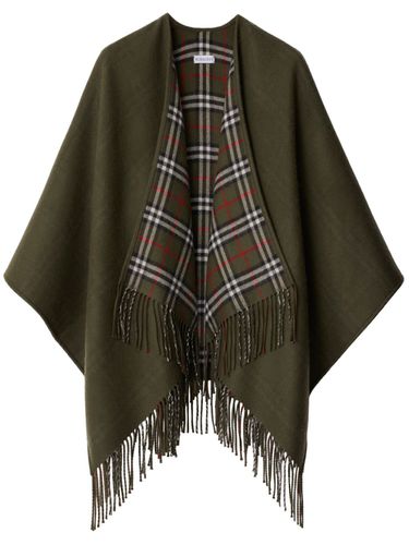 Check Reversible Wool Cape - Burberry - Modalova