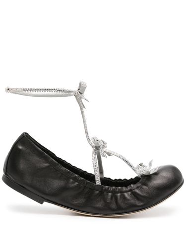 RENÉ CAOVILLA - Crystal Embellished Leather Ballet Flats - René Caovilla - Modalova