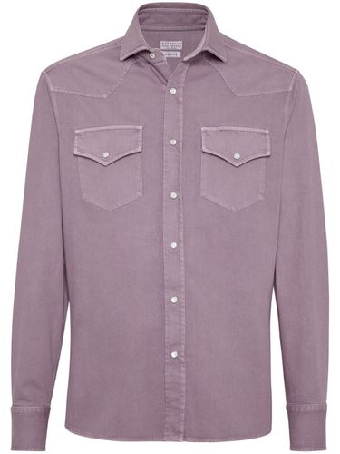 Denim Easy Fit Shirt - Brunello Cucinelli - Modalova