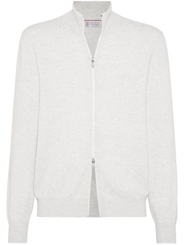 Cashmere Zipped Cardigan - Brunello Cucinelli - Modalova