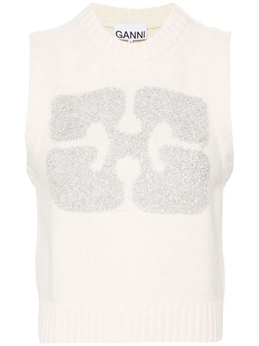 GANNI - Logo Wool Vest - Ganni - Modalova