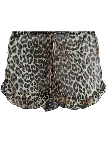 GANNI - Leopard Print Shorts - Ganni - Modalova