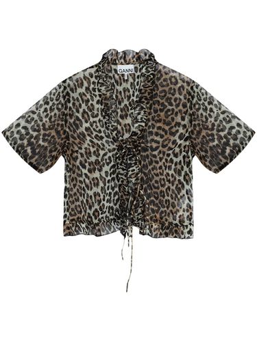 GANNI - Leopard Print Blouse - Ganni - Modalova