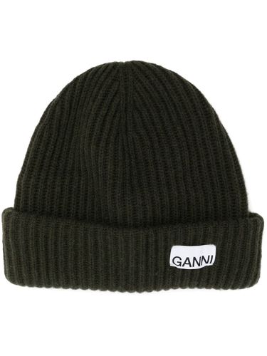 GANNI - Logo Wool Beanie - Ganni - Modalova