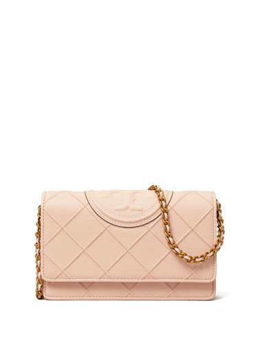 Fleming Leather Wallet On Chain - Tory Burch - Modalova