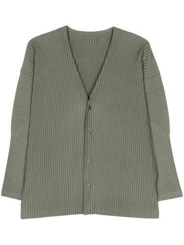 V-neck Pleated Cardigan - Homme Plisse' Issey Miyake - Modalova