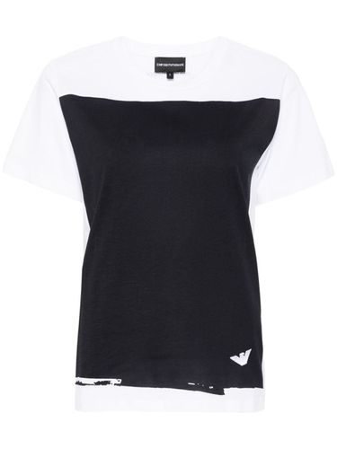 Printed Cotton T-shirt - Emporio Armani - Modalova