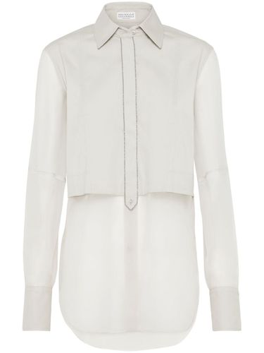 Cotton And Silk Blend Shirt - Brunello Cucinelli - Modalova