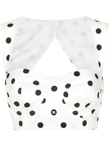 Dots Print Cotton Top - Dolce & Gabbana - Modalova