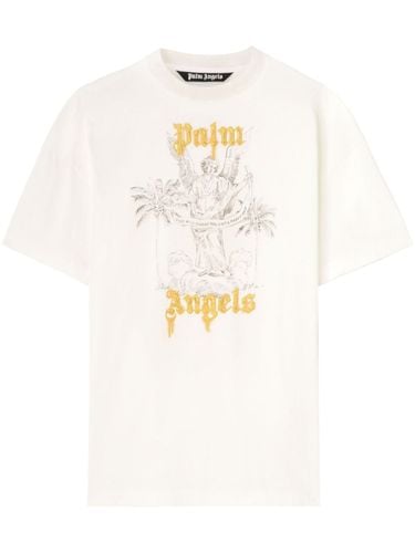 PALM ANGELS - Logo Cotton T-shirt - Palm Angels - Modalova