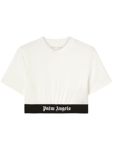 Logo Cotton Cropped T-shirt - Palm Angels - Modalova