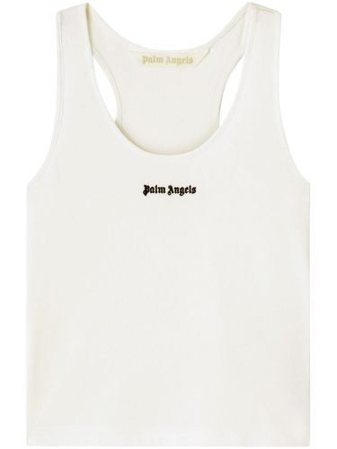 PALM ANGELS - Logo Ribbed Tank Top - Palm Angels - Modalova