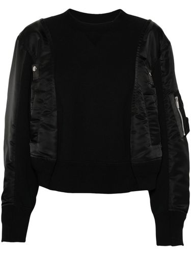 Nylon And Cotton Crewneck Sweater - Sacai - Modalova