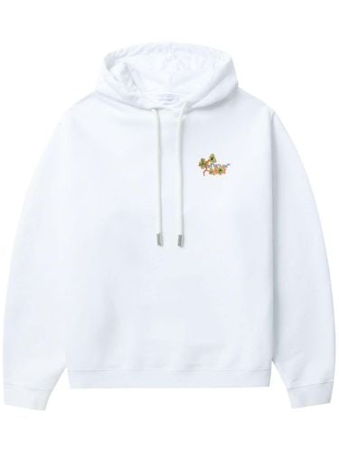 OFF- - Ramage Flower Cotton Hoodie - Off-White - Modalova