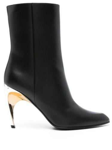 Leather Heel Ankle Boots - Alexander McQueen - Modalova