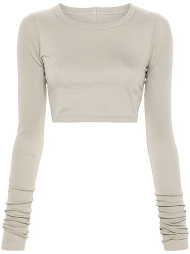 Cotton Long Sleeve Cropped T-shirt - Rick Owens - Modalova