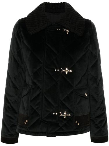 FAY - 3ganci Quilted Velvet Jacket - Fay - Modalova