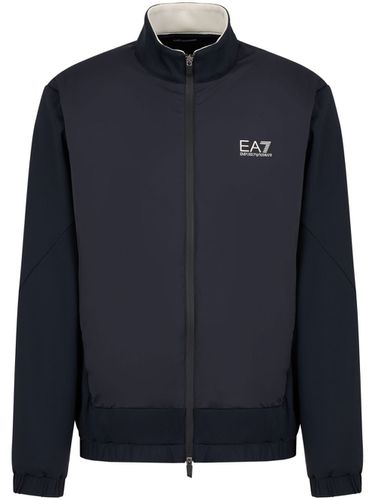 EA7 - Logo Nylon Zipped Sweatshirt - EA7 - Modalova