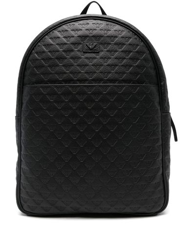 EMPORIO ARMANI - Leather Backpack - Emporio Armani - Modalova