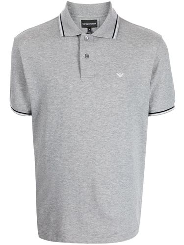 Logo Cotton Polo Shirt - Emporio Armani - Modalova