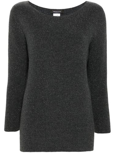 Wool Blend Boatneck Sweater - Fabiana Filippi - Modalova