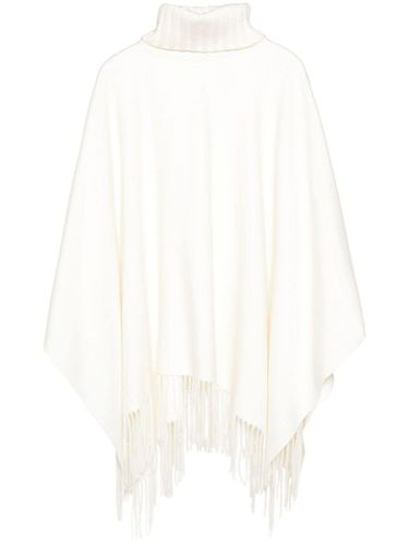 Wool And Silk Blend Cape - Fabiana Filippi - Modalova