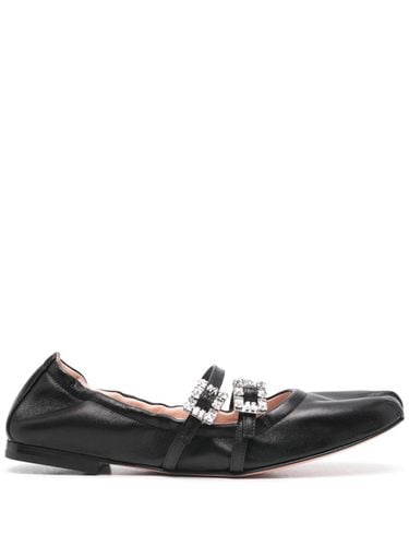 Mini Strap Strass Leather Ballet Flats - Roger Vivier - Modalova