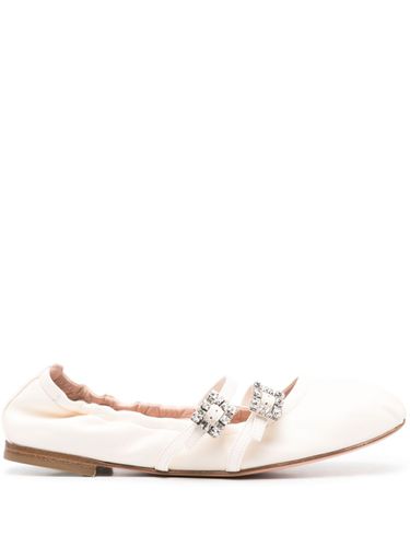 Mini Strap Strass Leather Ballet Flats - Roger Vivier - Modalova