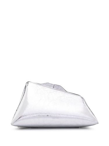 Pm Metallic Leather Clutch - The Attico - Modalova