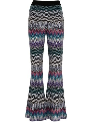 Zig Zag Motif Wool Trousers - Missoni - Modalova