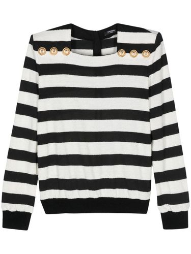 BALMAIN - Buttoned Striped Top - Balmain - Modalova