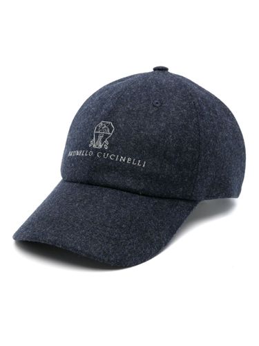 Logo Wool Baseball Cap - Brunello Cucinelli - Modalova