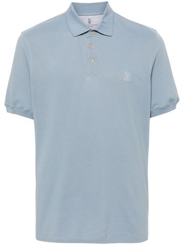 Logo Cotton Polo Shirt - Brunello Cucinelli - Modalova