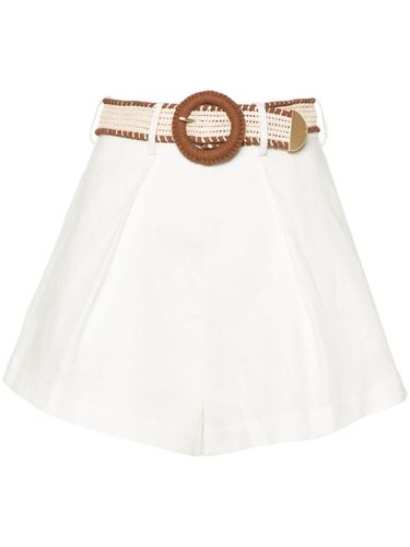 ZIMMERMANN - Belted Linen Shorts - Zimmermann - Modalova