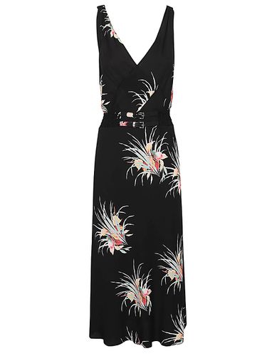 PRADA - Orchid Print Midi Dress - Prada - Modalova