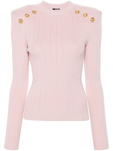 BALMAIN - Buttoned Knitted Pullover - Balmain - Modalova