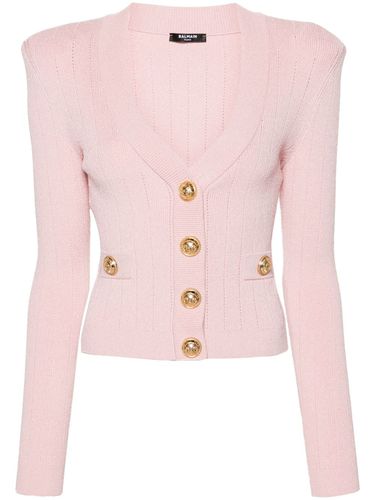 Buttoned V-necked Cardigan - Balmain - Modalova