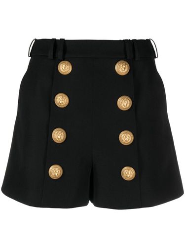 BALMAIN - Buttoned Wool Shorts - Balmain - Modalova