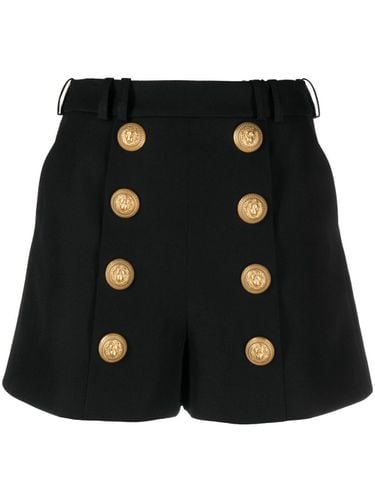 BALMAIN - Buttoned Wool Shorts - Balmain - Modalova