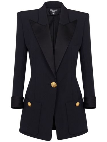 Wool Single-breasted Blazer Jacket - Balmain - Modalova