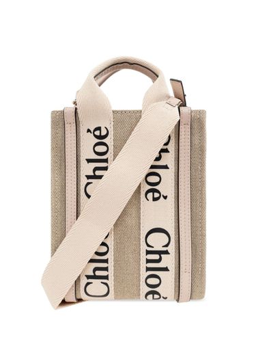 CHLOÉ - Woody Linen Mini Bag - Chloé - Modalova